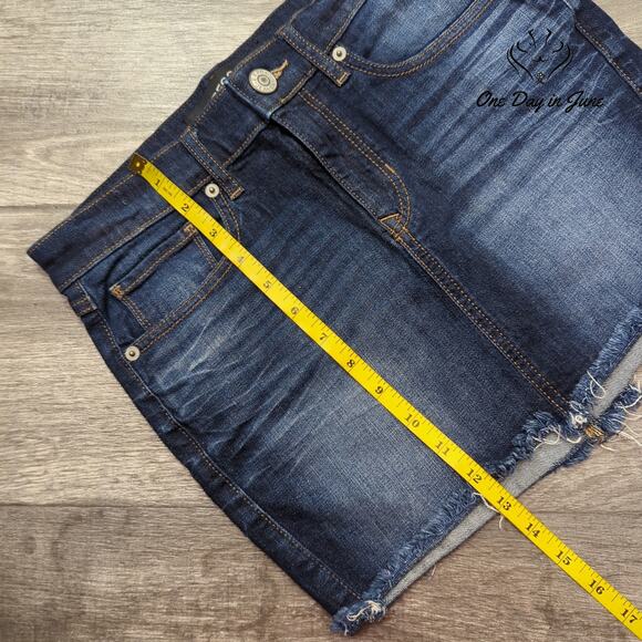 Express Denim Mini Skirt Size 00 - Picture 4 of 5